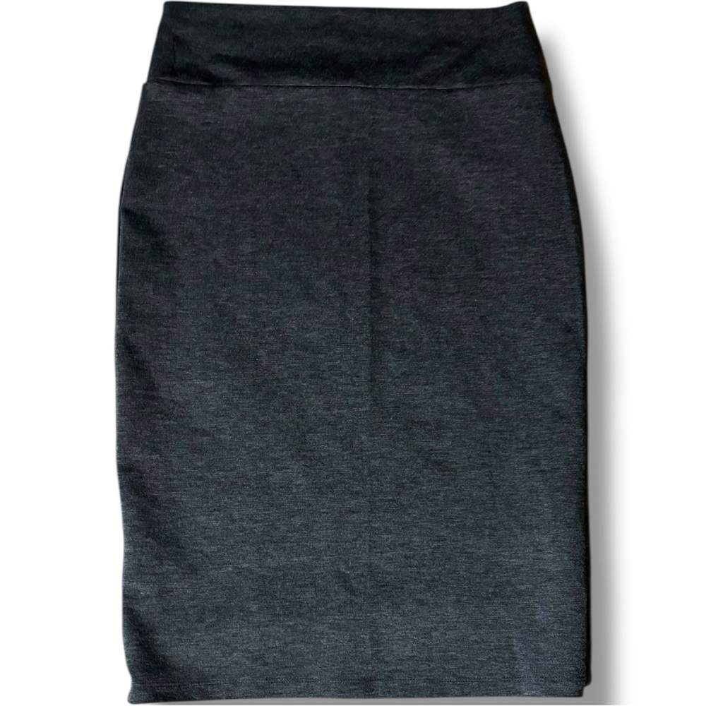 Liz&Sara Elegant Heather Gray Women's Midi High Waisted Bodycon Pencil Skirt - Picture 7 of 14